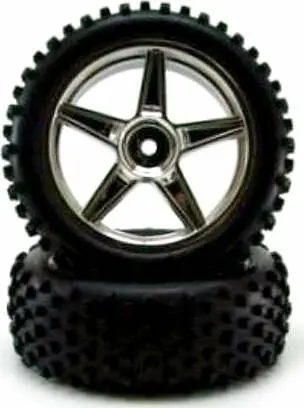 06010C Hex Size - 12Mm Chrome Front Wheels And Tires 1