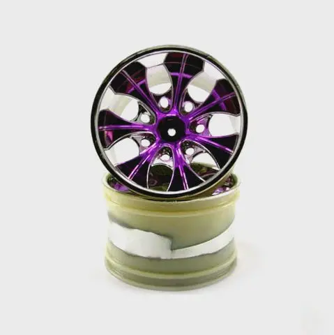 08008Np 1/10Th Wheels 7 Spoke(Purple)(Plastic)(1Pr) 1