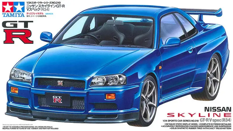 1/24 Tamiya Nissan Skyline Gt-R V-Spec (R34) 24210 1