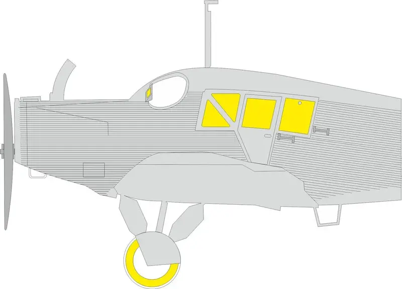 1/48 Eduard Junkers F.13 Tface Mask For Miniart 1