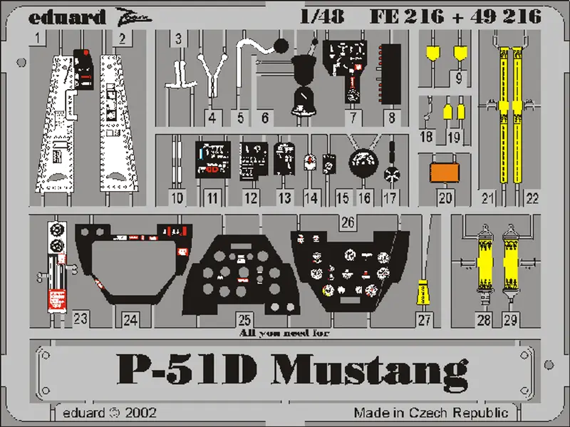 1/48 Eduard P-51D Photo Etch For Tamiya 1