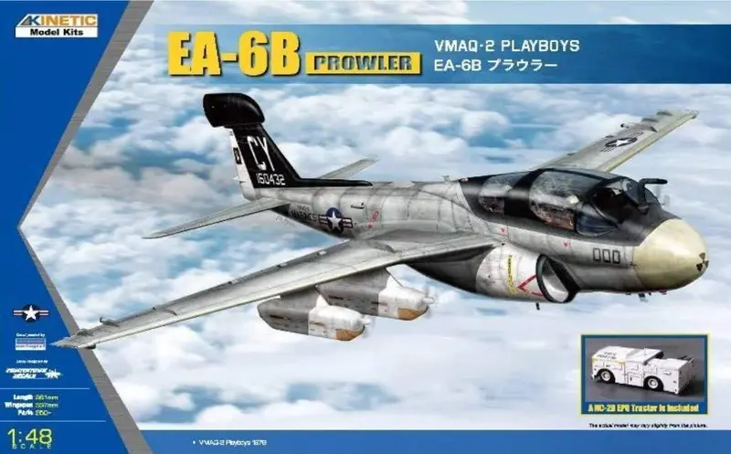 1/48 Kinetic Ea-6B Prowler With Tractor 48112 1
