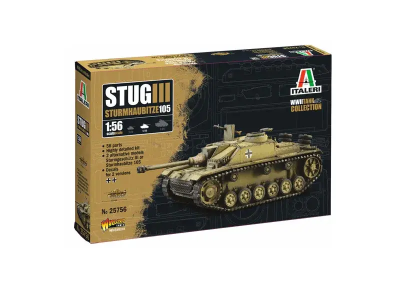 1/56 Italeri Stug Iii - Sturmhaubitze 105 25756 1