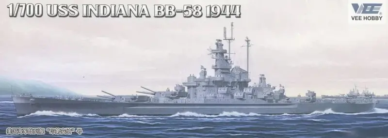 1/700 Vee Hobby Uss Indiana Bb-58 1944 (Standard Edition) 7006S 1