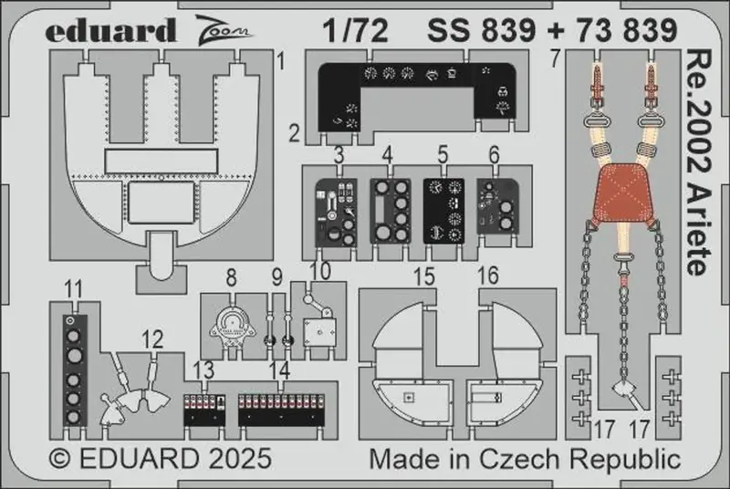 1/72 Eduard Re.2002 Ariete Zoom Set For Italeri 1