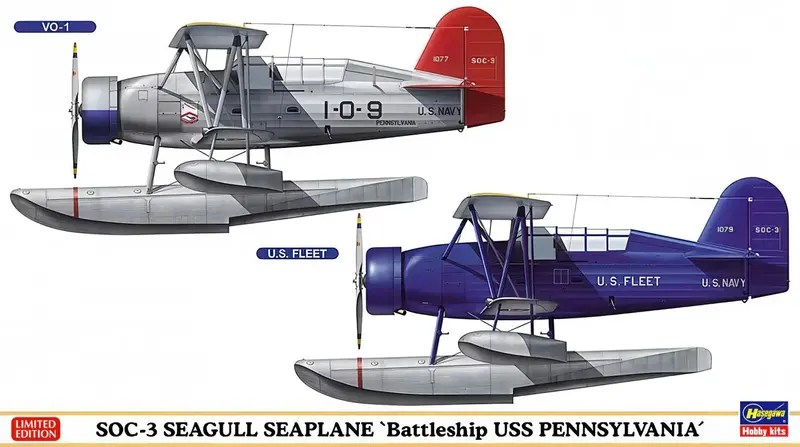 1/72 Hasegawa Soc-3 Seagull Seaplane `Battleship Uss Pennsylvania´ 02394 1