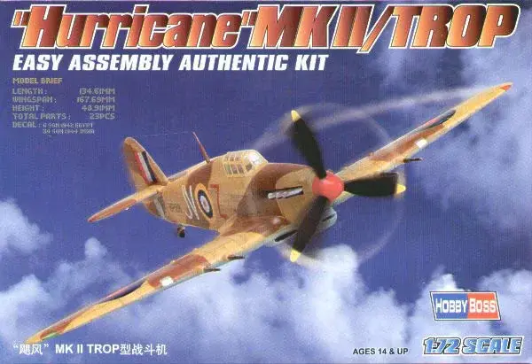 1/72 Hobby Boss "Hurricane" Mk.Ii/Trop Easy Assembly Authentic Kit 80216 1