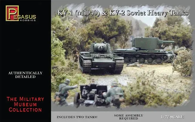 1/72 Pegasus Kv-1 (M1940) & Kv-2 Soviet Heavy Tanks 7665 1