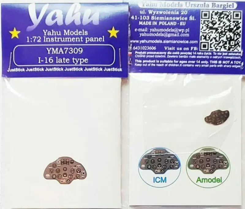1/72 Yahu Models I-16 Late - Instrument Panel 1