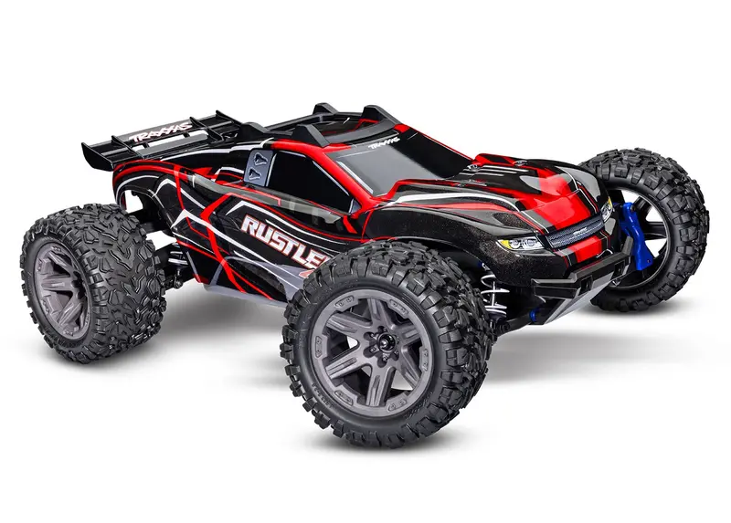 67164-4-Red Rustler 4X4 Bl-2S Brushless: 1/10 Scale 4Wd Stadium Truck 1