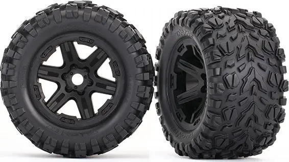 8672 - Tires & Wheels, Assembled, Glued, Black Wheels 1