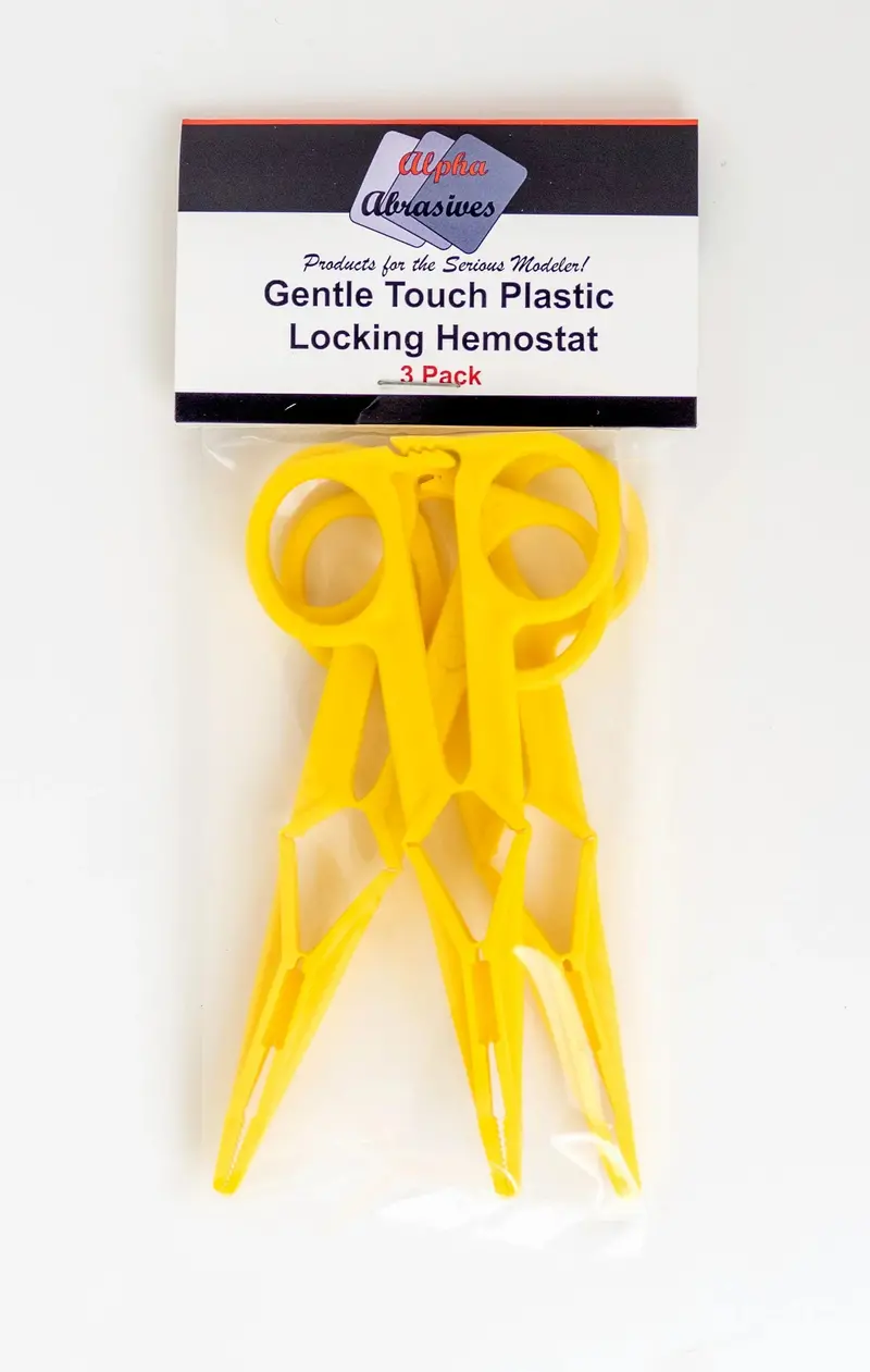Alpha Abrasives 3/Pack Gentle Touch Plastic Hemostat  - #5002 1