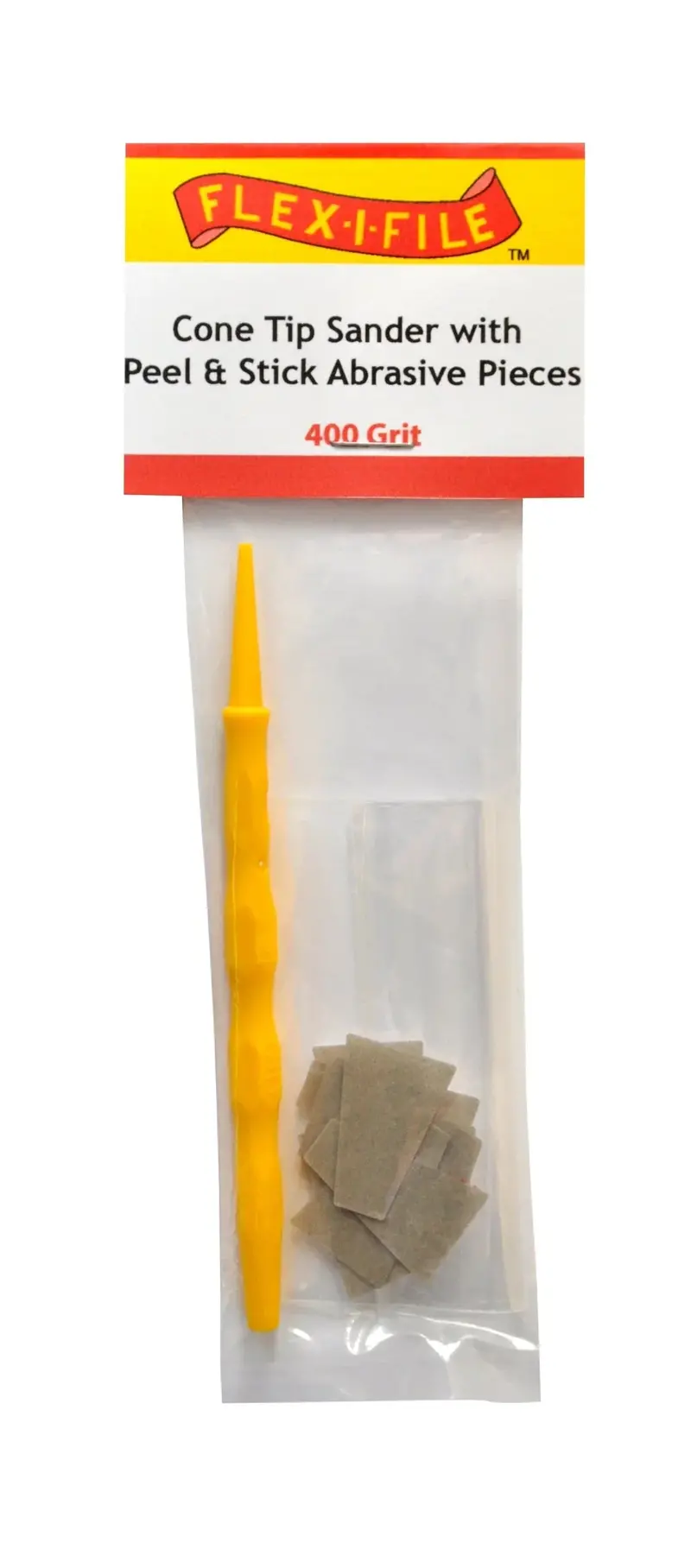 Alpha Abrasives 400 Grit Cone Tip Sander With Peel & Stick Pieces - #Cs400 1
