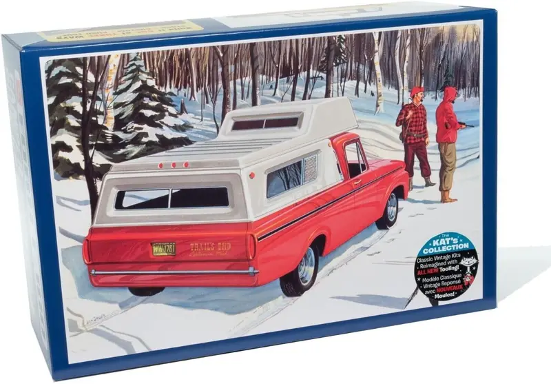 Amt1412 Skill 2 Model Kit 1963 F-100 Camper Pickup Truck 3-In-1 Kit 1/25 Scale Model 1