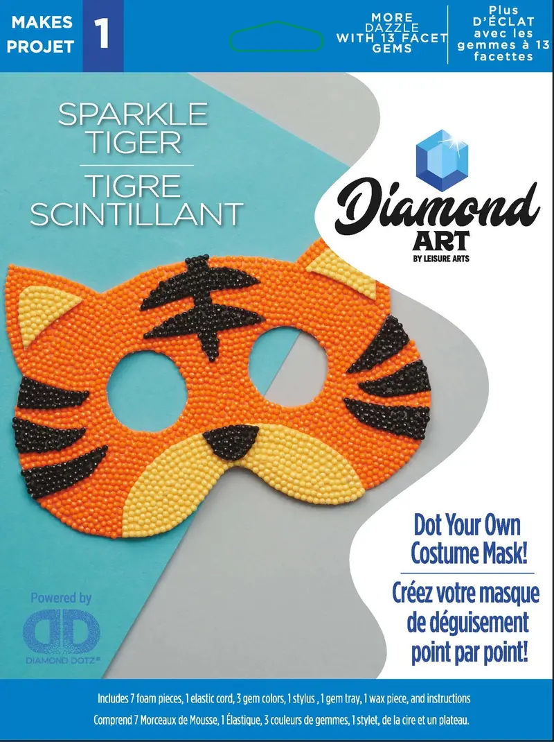 Da56707 Diamond Arts-Sparkle Mask -Tiger 1