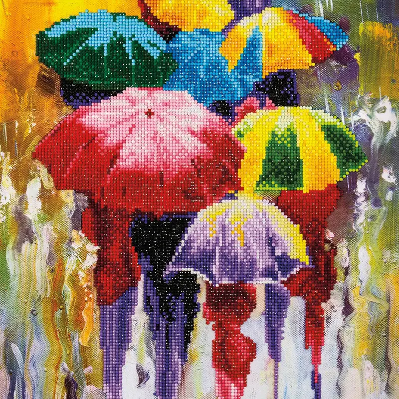 Diamond Arts-Rainy Day Diamond Art Kit Advanced 1