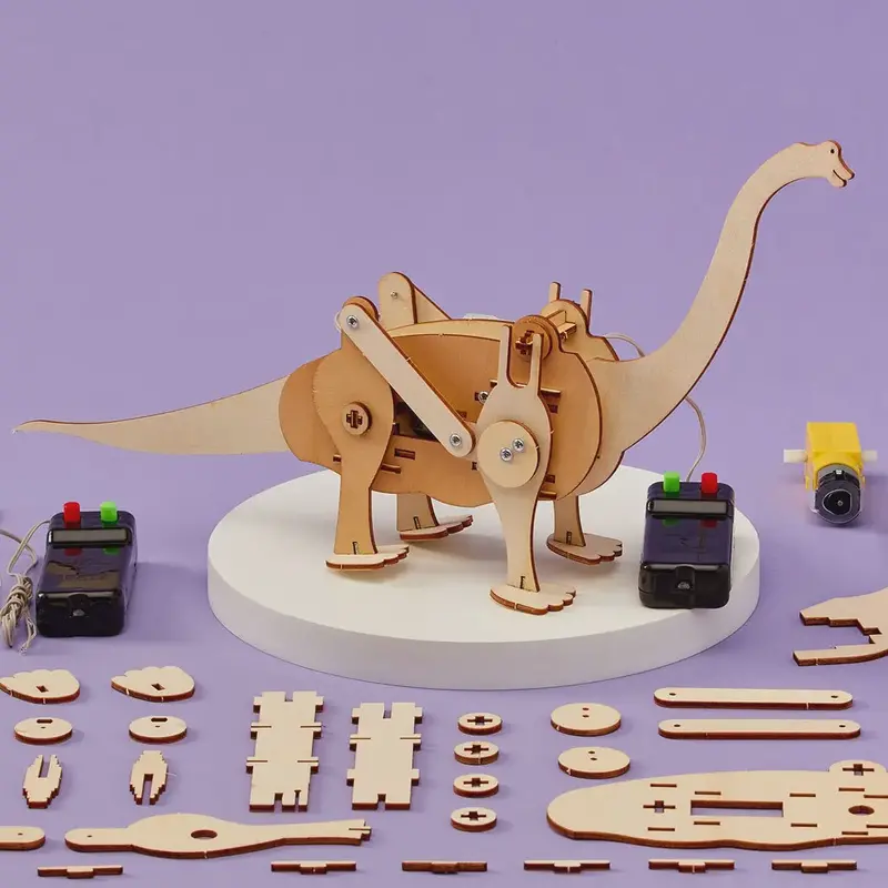 Dinosaur Robot Diy Kit - Brachiosaurus, Stem Toy, Craft Kit 1