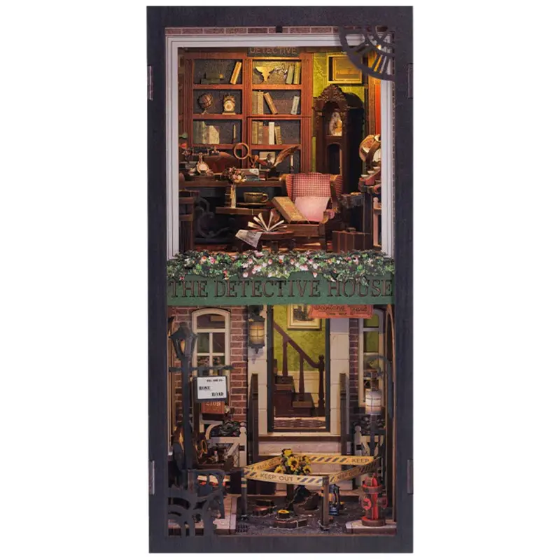 Diy Book Nook Kit: Rose Detective Agency With Dust Cover 1