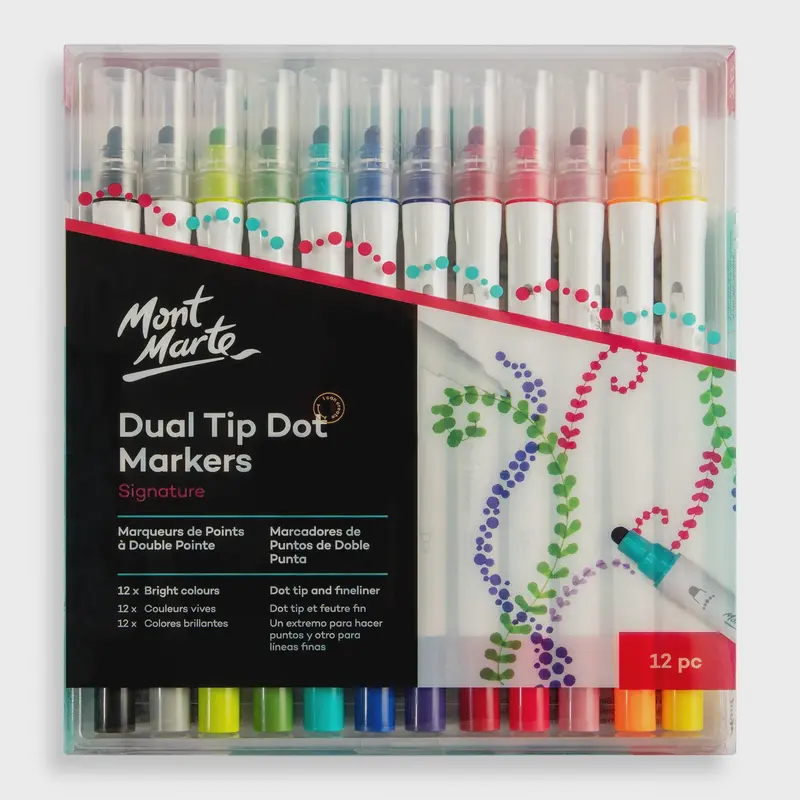 Dual Tip Dot Markers Signature 12Pc 1