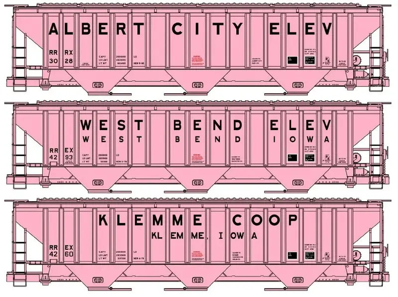 Ho Accurail Pink Co-Op Covered Hopper Kit 8182 1
