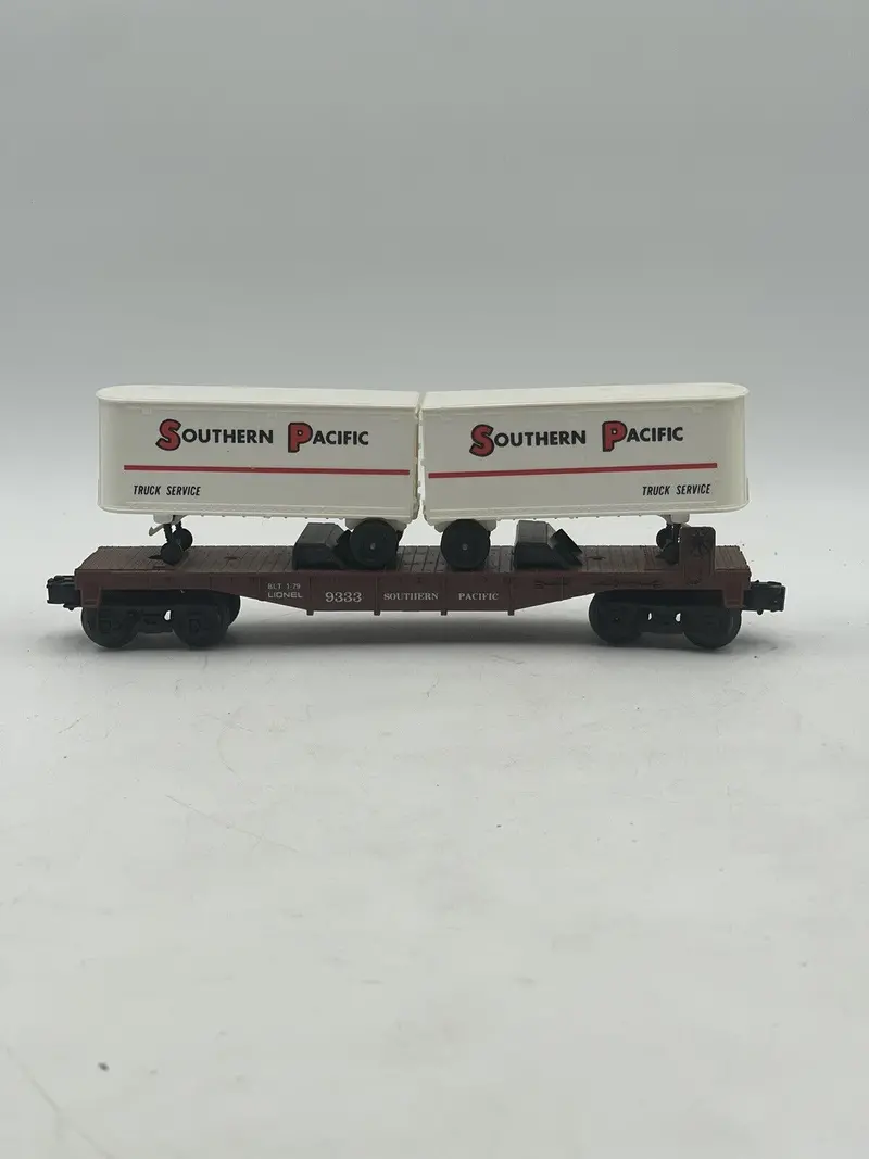 Lionel O/O27 Gauge Specialty Car Southern Pacific Piggyback With Trailers 6-933 1