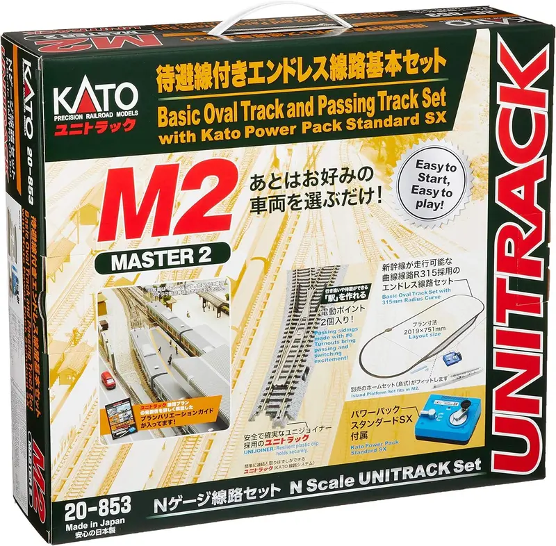 N Kato Unitrack M2 Basic Oval And Siding W/ Kato Power Pack 20853 1