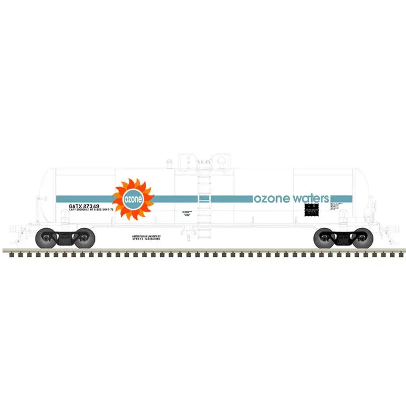 N Scale Atlas 20,700 Gallon Tank Car Ozone Waters (Gatx) #27349 - 50006306 1