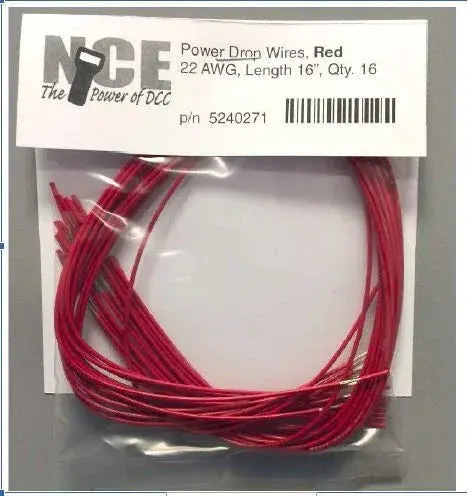 Nce Power Drop Wires Red 22Awg (16 Pcs) 0271 1
