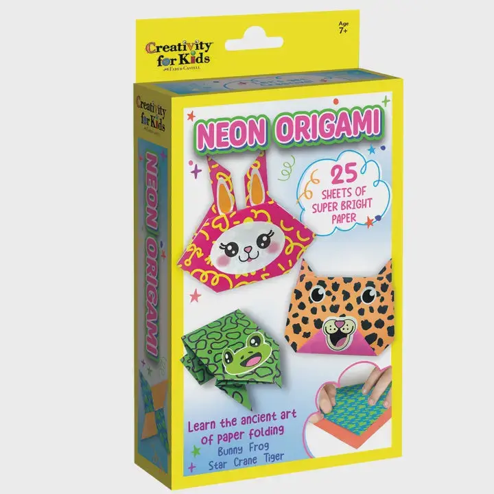 Neon Origami Mini Kit - Diy Craft For Kids 1