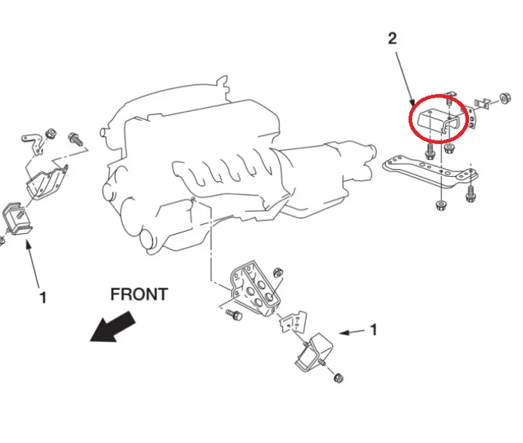 Nismo Reinforced Reinforced Engine Mounts Rear - R32 2Wd ##660121508 1
