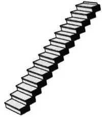 O Plastruct Custom Straight Staircase (Staa-48) 90941 1