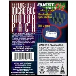 Quest Micro Maxx Rocket Motors 6-Pack 5631 1