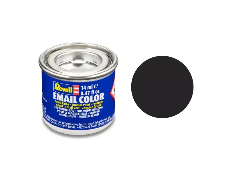 Revell Paint Email Color Enamel Paint 14Ml - Matte "Tar Black"(Ral 9021) 32106 1