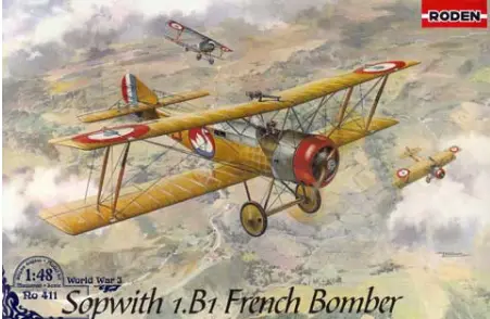 Rod-411	1/48 Sopwith 1B1 Wwi French Biplane Bomber 1