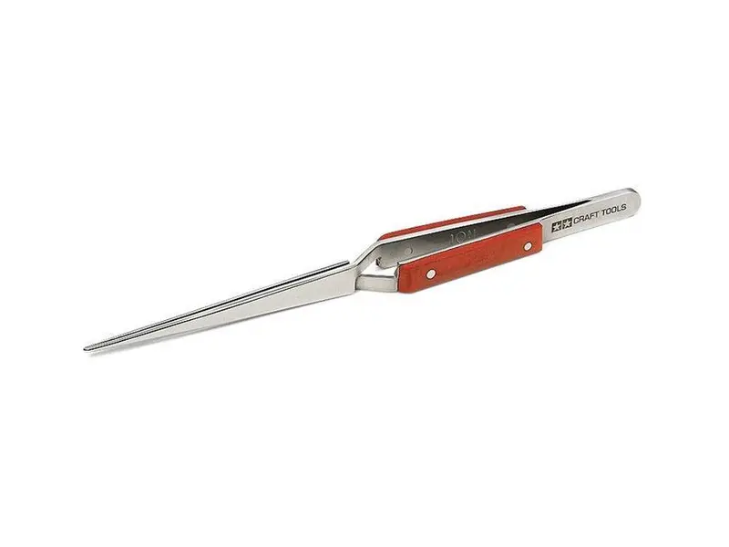 Tamiya Hg Straight Tweezers Reverse Action 74103 1