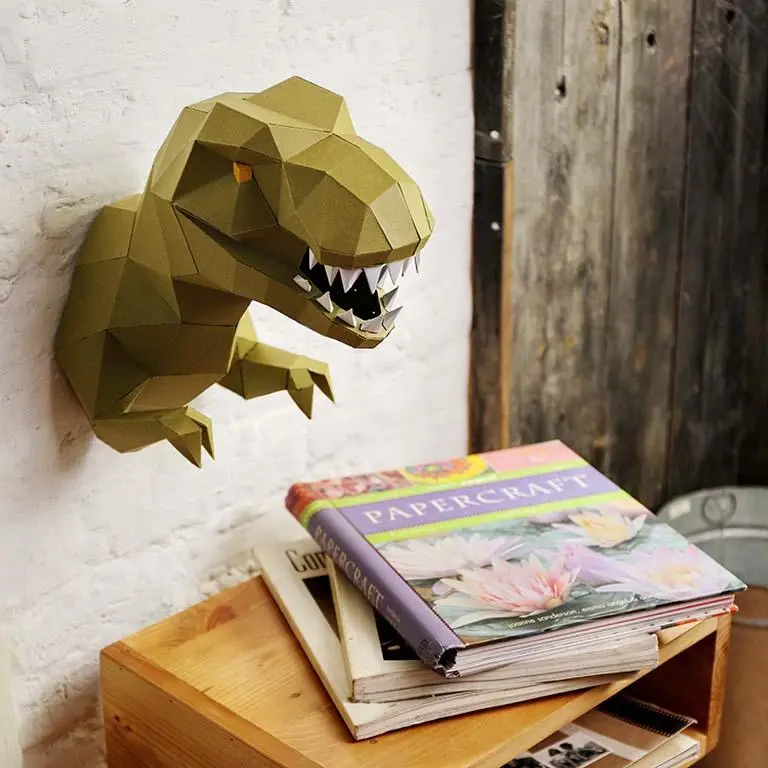Tretgr T-Rex 3D Papercraft Wall Art, Papercraft Origami Model 1