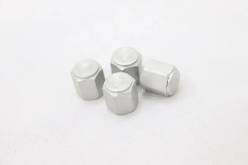 Work Tire Tyre Wheel Valve Stem Air Cap Cover 4Pcs Silver ##979131063 1