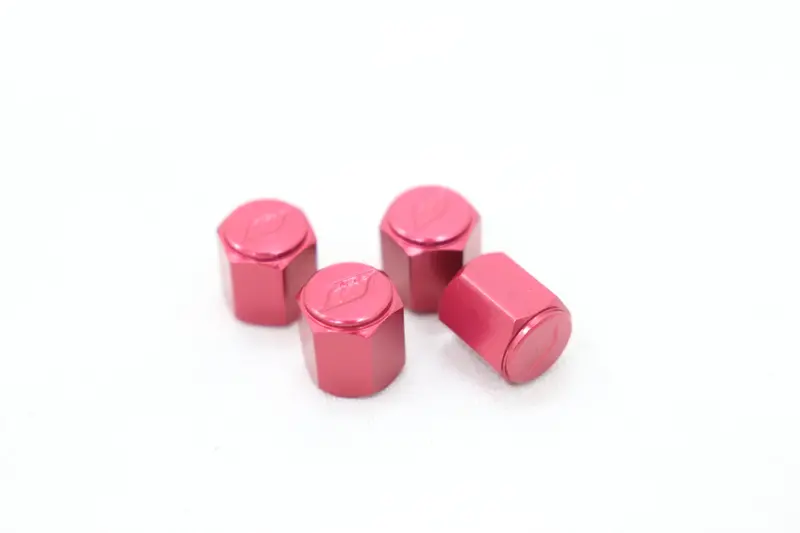 Work Tire Wheel Valve Stem Air Cap Cover 4Pcs Red ##979131057 1