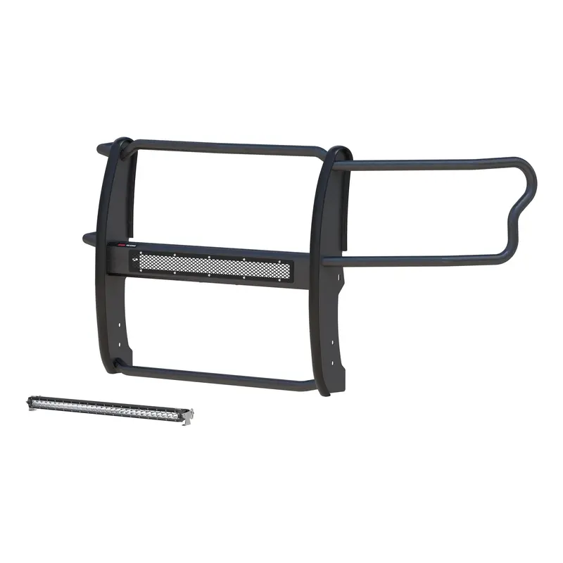 Aries 2170012 Pro Series Black Steel Grille Guard With Integrated Light Bar – Ford F-150 Fitment 1
