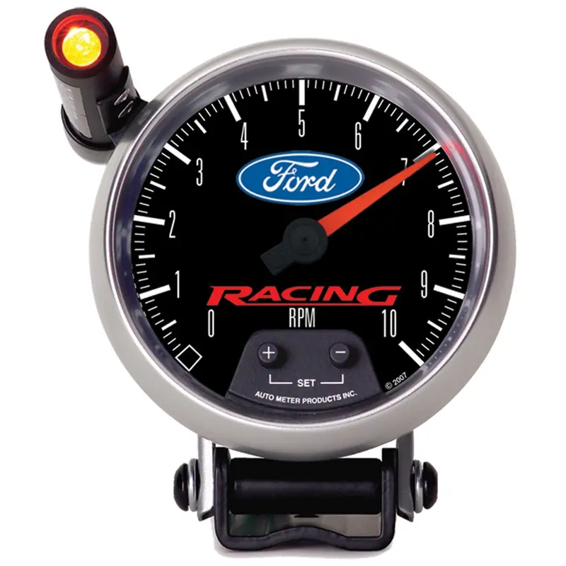 Autometer 880083 Ford Racing Tachometer – 3.75-Inch Dial, 10,000 Rpm Range, Pedestal Mount With Quick-Lite Illumination 1