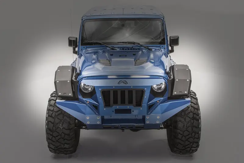 Fab Fours Jk1006-B Unpainted Front Fender Flares – Full-Width, Paintable Steel Construction For Jeep Wrangler 1
