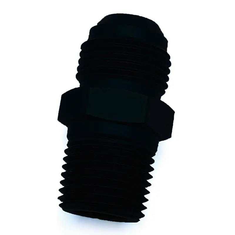 Speedfx 560896Bk -8An To 1/2" Nptf Straight Fitting – Black Anodized Aluminum 1