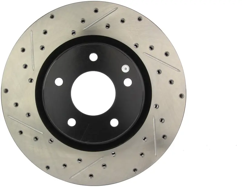 Stoptech Cryo-Treated Front Right Brake Rotor – Drilled & Slotted Design 1